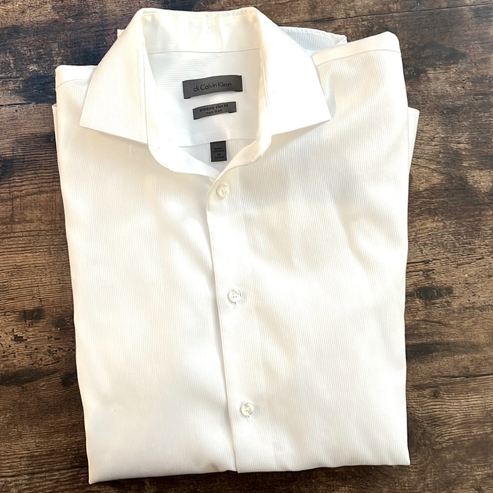 White Calvin Klein Extreme Slim Fit Dress Shirt